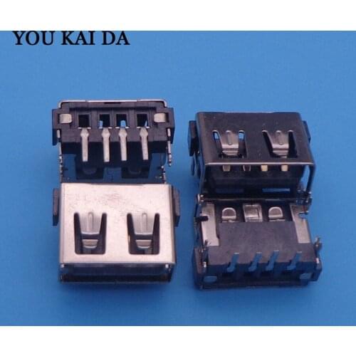 Free shipping 30X Laptop 2.0 USB connector/jack/sockect commonly used 90 degree AF Type 4 DIP Foot USB JACK female length=10MM