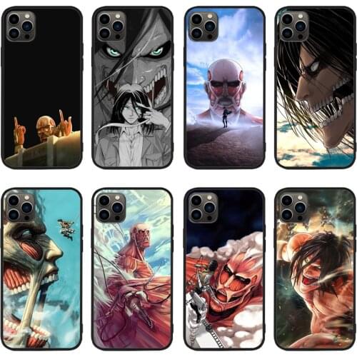 For iPhone Colossal Titan Attack on Titans (SnK) Funny Design Soft TPU border Apple iPhone Case