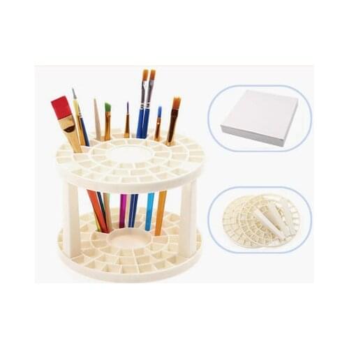 49-hole Brush Holder, Multifunctional Circular Plastic Environmental Protection Material Storage Pen Holder Pen Holder