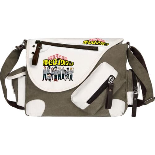 New Anime My Hero Academy Prints Men Canvas Travel Shoulder Bag Women Messenger Bags Satchels Cross Body Bag Kids Schoolbag