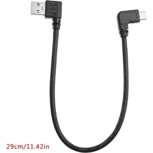 USB3.0 A To USB3.1 Type C 90 Degree Left/Right Angle Male To Male Adapter Cable 34YC