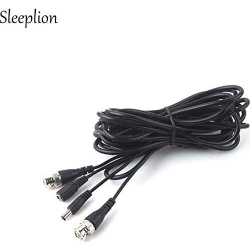 Sleeplion 5M 12V Video DC Power + BNC Cable Wire for CCTV Security Camera DVR