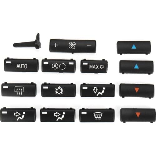 E39 X5 14 Button Key Caps Climate A/C Control Control Panel Switch Buttons Cover Key Caps For BMW E39 E53 525i 530i 540i M5 X5