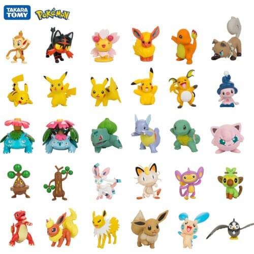 5-8CM Pokemon Figures Collection Action Model Anime Cartoon Pikachu Bulbasaur Charmander Dolls Toys Kids Xmas Birthday Gifts