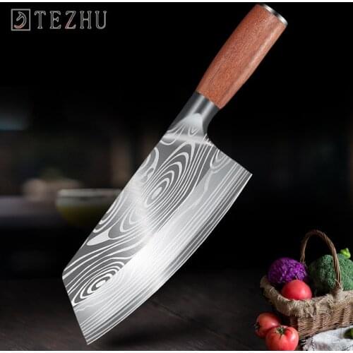 Forged Chef Knife Meat Cleaver Chopping Knife Slicing Knife Meat Cleaver Kitchen Knife Sharp Cooking Knife Utility Knife