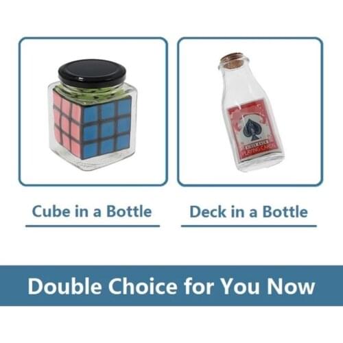 Cube in a Bottle Magic Tricks Illusion Cube Disappear Close Up Stage Street Props Gimmick Magician