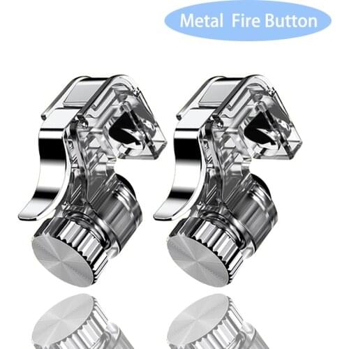 2pcs Metal Smart Phone Mobile Gaming Trigger Joystick for PUBG Mobile Gamepad Fire Button Aim Key L1R1 Shooter Pubg Controller