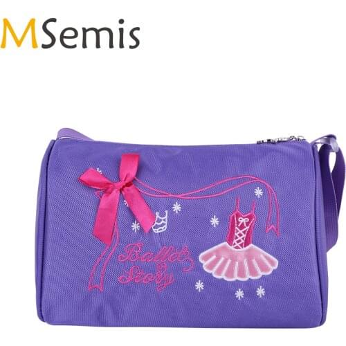 Fashion Girls Ballerina Ballet Dance Bags Handbag Princess Kids Sports Embroidered Duffel Shoulder Bag for Ballet Dance Shoes