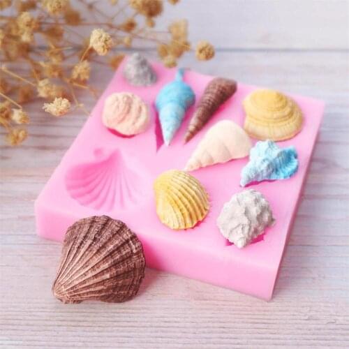 Conch Shell Sea silicone ocean mold fondant mold cake decorating tools chocolate gumpaste mold