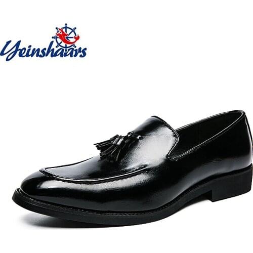 Men Casual Shoes Breathable Leather Loafers Business Office Shoes For Men Driving Moccasins Comfortable Slip On Tassel Shoes