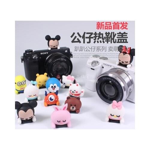 New 3D Cartoon pet lovers DSLR Camera Flashlight Hot Shoe cover For Canon Nikon Fuji Samsung Leica sony Olympu LUMIX mirrorless