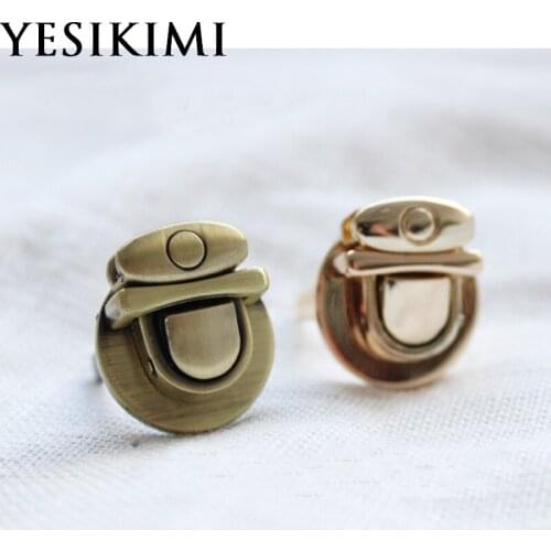 Wholesale 10pcs/lot 2.2*2.5cm Replacement Briefcase Handbag Locks Bag Accessories DIY Handmade Bag Lock Bronze Gold Hardware