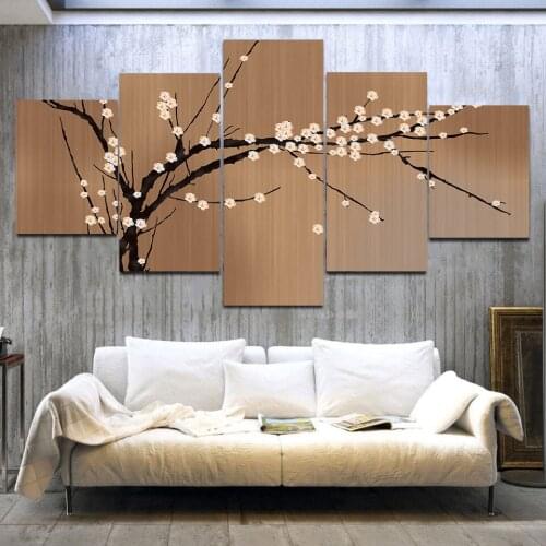 Modern style Chinese plum blossom canvas poster decoration painting modern mural bedroom living room home decoration painting