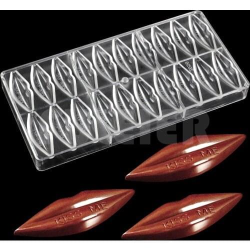 Valentines Day present Kiss me lips shape candy chocolate mold,DIY plastic baking dish Confectionery tools for decorating cakes