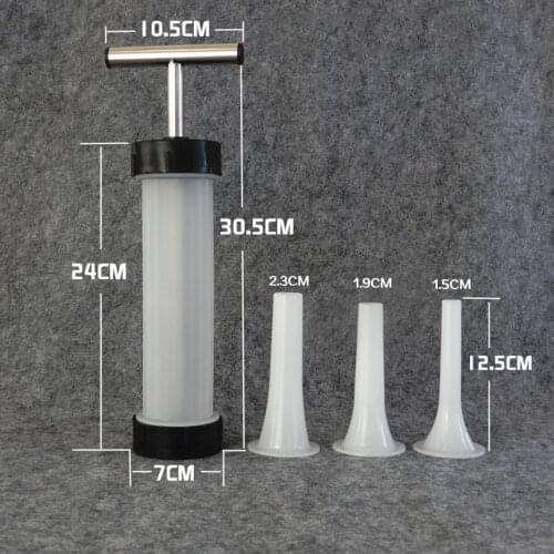 Portable Household Sausage Maker Meat Stuffer Sausage Filling Tubes Meat Grinder Funnels Nozzles Kitchen Homemade Manual machine