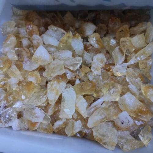 Natural Brazilian citrine Crystal stone topaz gravel energy Quartz Mineral Specimen Fish Tank Garden free shipping