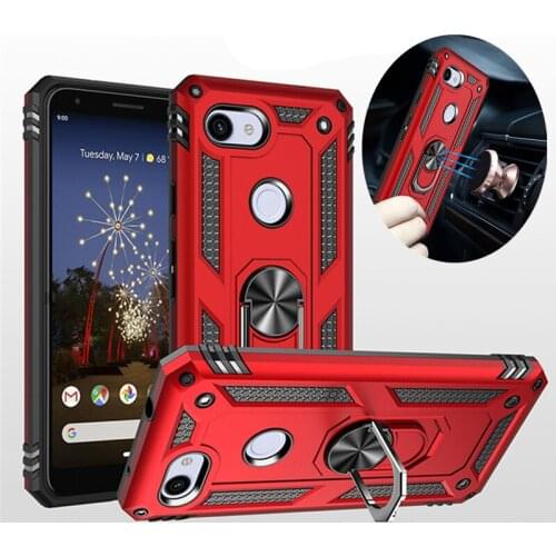 Rugged Phone Case For Google Pixel 3A XL Luxury Magnetic Car Holder Shockproof Silicone Armor Back Cover For Pixel 3A Coque Capa
