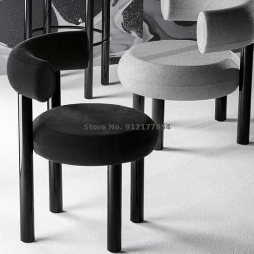 Nordic dining chair home computer chair modern minimalist designer restaurant light luxury backrest soft bag chubby chair makeup