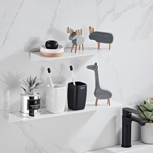 Bathroom Shelf Wall Mounted Shampoo Holder Aluminum Waterproof Durable Kitchen Sundries Storage Racks Home Bathroom Accessories