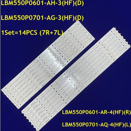 14PCS LED Backlight Strip 6+7 Lamp LM550P0601-AH-3(HF)(0) LM550P0701-AG-3(HF)(0) FoR 5PFK5109 LD55U3100 55PFS5709