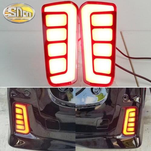 3-in-1 Functions LED Reflector Lamp Rear Fog Lamp Bumper Light Brake Light Dynamic Turn Signal For Toyota Vellfire 2016 - 2018