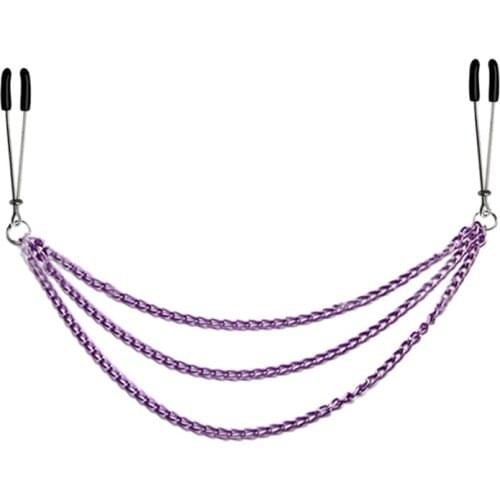 New Metal Chain Nipple Clamps Women Breast Clips Teasing Bondage Kit Slave Sex Game For Couple Bdsm Accessories