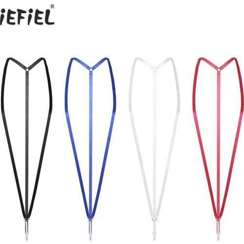 Womens One-piece Lingerie Bodysuit Pearl Beads Massage Sling Shot G-String Stretchy Y Back Thong Teddy G-string Thong Underwear