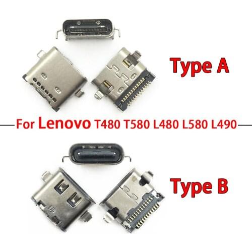 1-10pcs USB Type-c USB 3.1 Charging Port Socket Connector USB-C Jack For Lenovo T480 T580 L480 L580 L490 Power Interface