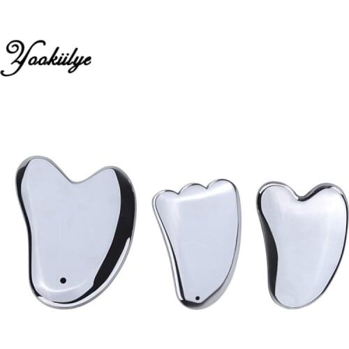 1pc Facial Massage Guasha Scraper Terahertz Energy Stone Gua Sha Board Massager for Eyes Neck Chin Face-lift Body Relax Slimming
