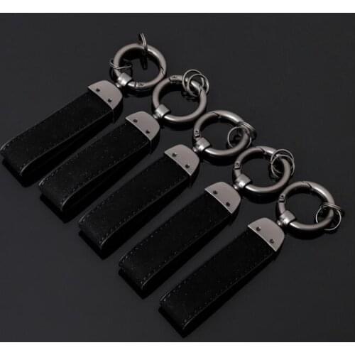 10pcs Car Keyring Auto Accessories For Toyota VW Honda Benz Audi Car Key Holder Key Rings Key Chain Leather Horseshoe Buckle Key