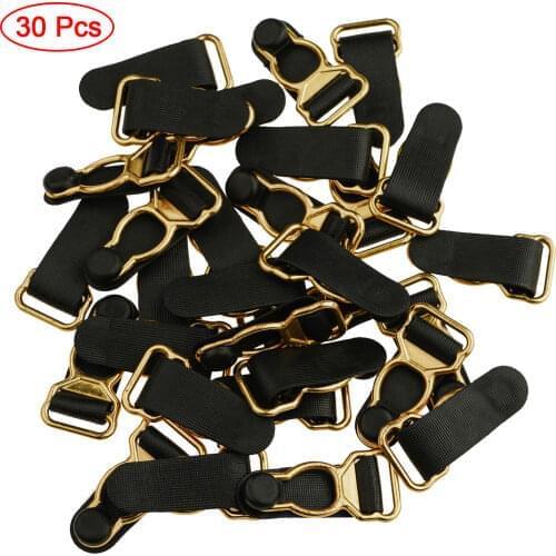 30Pc Corset Garter Belt Buckles Leg Harness Suspender Ends Anti Slip Stocking Hosiery Clip Hooks Underwear Strap Fastener Clasps
