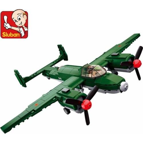 311Pcs Military Air Force WW2 Soviet Union TU-2 Bomber Fighter ARMY Figures Model Bricks Juguetes Building Blocks Sets Kids Toys