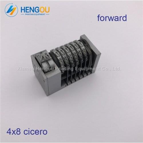 4 PCS printing machine parts 6 digits letterpress Numbering machine 4x8 Cicero forward all steel