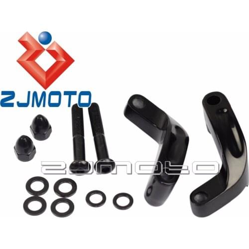 Motorcycle Mirror Riser Relocation Extension Adapter Adaptors Kit For Harley Breakout FXS Dyna FXD Fatboy Heritage Softail 06-14