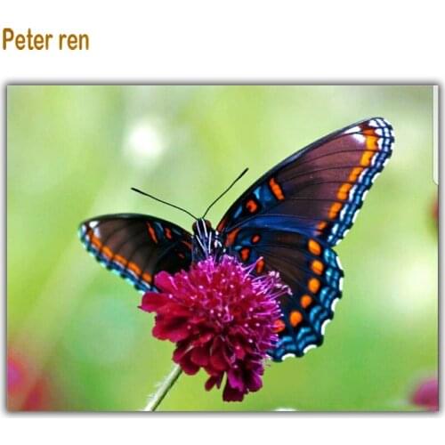 Crafts Diamond painting cross stitch animal Square\Round mosaic Rhinestone Full embroidery Home Decor Beautiful velvet butterfly