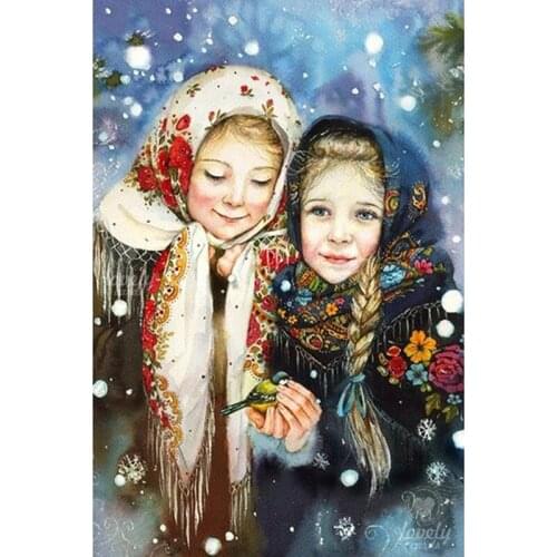 ARMYQZ 5D DIY Diamond Painting Painted Christmas Girls Mosaic Embroidery Cross stitch Embroidery Crafts Home Decoration