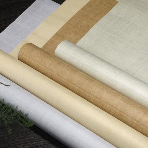 10 Sheets Half-Ripe Batik Xuan Paper Four & Six Feet Rice Paper Brush Calligraphy Practice Retro Silk Fabric Pattern Paper