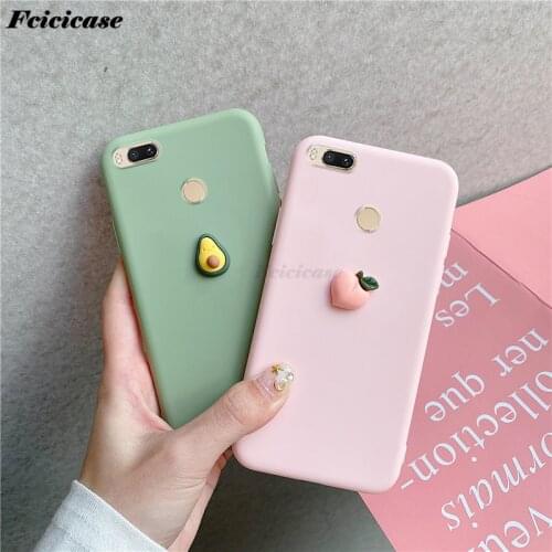For Xiaomi Mi A1 Case for Xiomi Xiaomi Mi 5x A1 5 X A 1 Mi5X MiA1 Silicone Cover 3D Fruit Soft Phone Bags Peach Grape Avocado