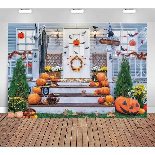 Halloween Party DecorationsBackdrop for Photography Photoshoot Parties Supplies Banner Kids Adults Autumn Fall Pumpkin House