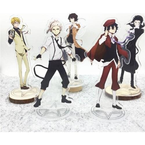 15cm Bungou Stray Dogs Action Figure For Keychain Double Sided Keyring Anime Key Chains Peripherals Decoration ornament