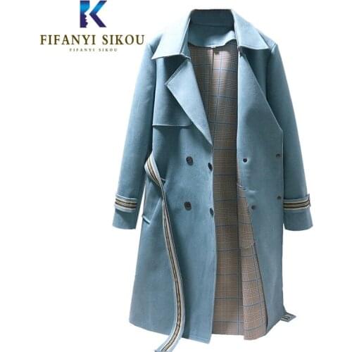 FIFANYI SIKOU Women's Suede Trench Coats