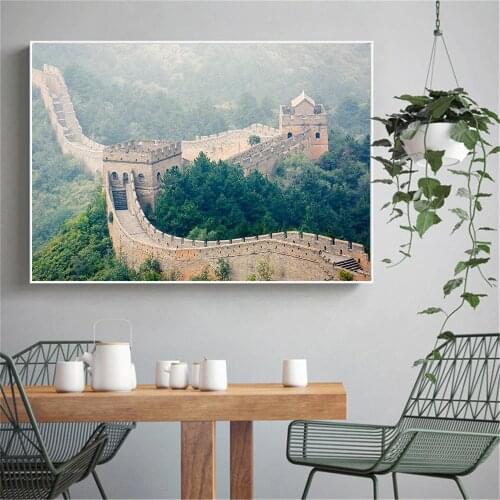 China The Great Wall Pictures for Living Room Canvas Painting Wall Art Chinese Picture Beijing Mountain Landscape Sunset Poster