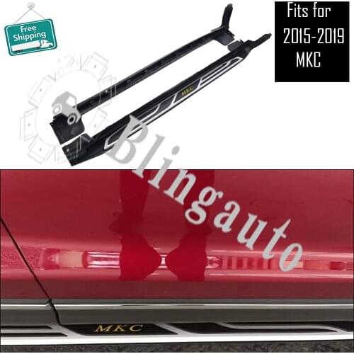 Fits for Lincoln MKC 2015-2019 2Pcs left right running board side steps nerf bar car pedal side stairs