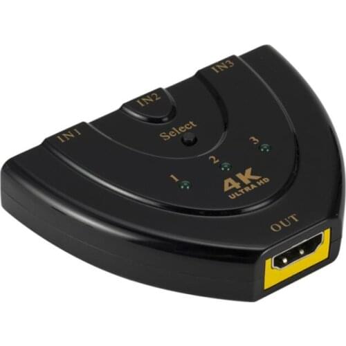 Mini 4K*2K Switch Converter 1080P for DVD HDTV PC Projector 3 in 1 out