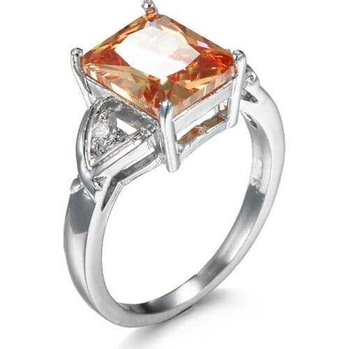 Trendy Rings 925 Silver Jewelry with Zircon Gemstone Finger Ring for Women Wedding Bridal Promise Party Gift Ornaments Wholesale