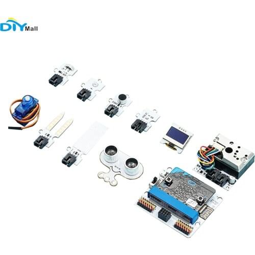 Micro:bit Smart Science IoT Kit Developed Based on loT:Bit Ultrasonic/Dust/light Water Level Sensor RTC Timing and WIFI module