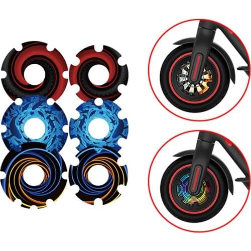 2Pcs/Set Electric Scooter Front Wheel Sticker PVC Motor Protective Cover Shell Kick Scooter Accessories for Xiaomi M365/1s/pro2