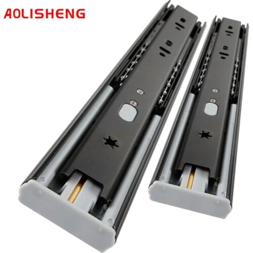 AOLISHENG Drawer Runners Soft Close Slides Rail 45mm Width Ball Bearing For Furniture Hardware
