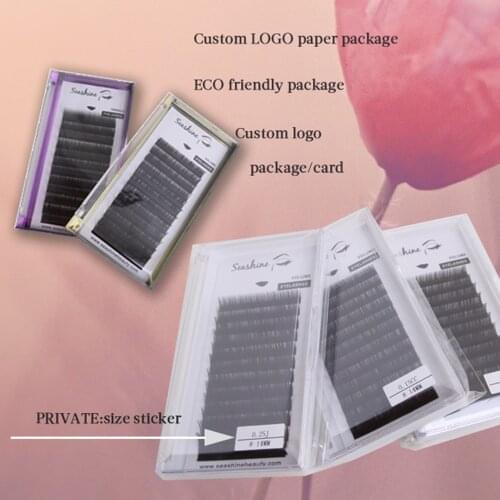 Seashine Individual Eyelash Extension Natural Long Korea Mink Volume Eyelash Extension Easy Fans J B C D L Curl Individual Lash