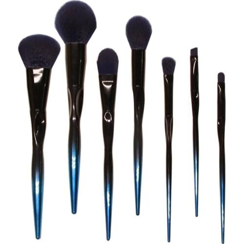 New 7pcs women makeup set,Soft Gradient Dazzle Cosmetics Brush set,High Quality Fishtail Brushes kit,Fiber Brush Head for Makeup